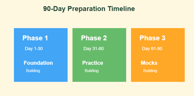 90-Day Preparation Timeline for SBI Clerk Prelims